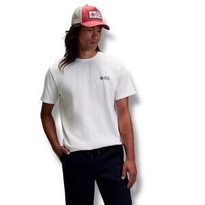 NWT Alpine Design Men's Short Sleeve Graphic T-Shirt Size Medium M in White Marb